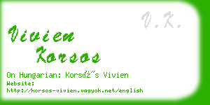 vivien korsos business card